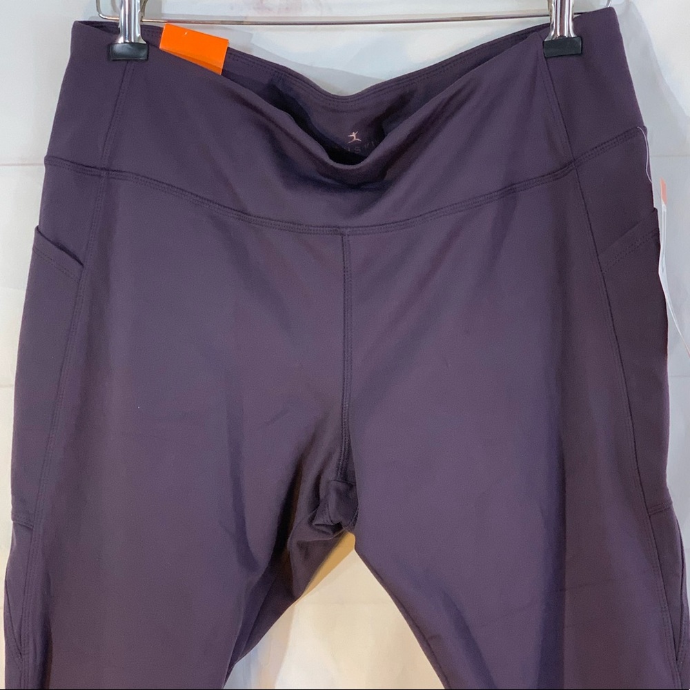 DANSKIN Leggings Womens Size XXL Activewear with Side Pockets Pick Winter Plum - Picture 5 of 10